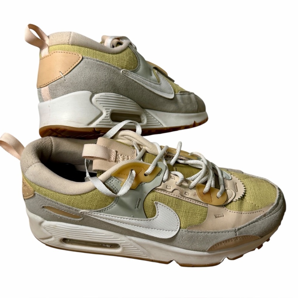 Nike Air Max 90 Futura Buff Gold Summit White Shoes Womens‎ Size 10 DV7190-700